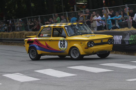 Benny Hugo Kristensen i sin NSU 1200 tt
(Foto: Motorsporten.dk)